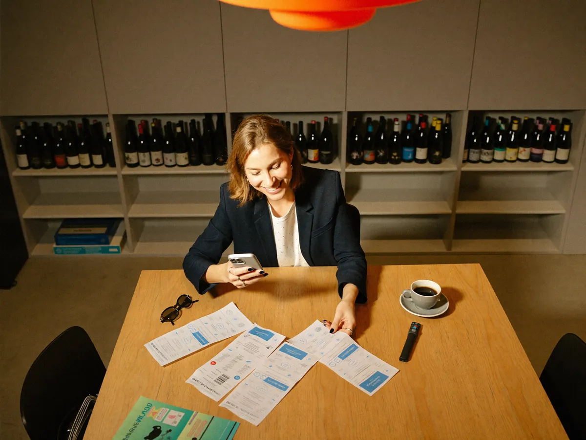 Adviseur bespreekt telecomcontracten met een ondernemer
